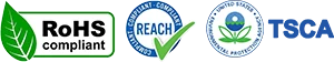 Certificaciones de cumplimiento de RoHS, REACH y EPA TSCA