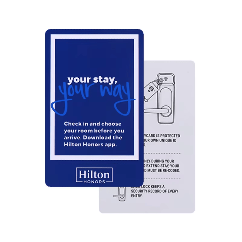 Fotografía de Tarjetas llave de hotel de plástico para acceso de huéspedes que muestra este aspecto: detalle del chip; en la categoría de Tarjetas llave de hotel.