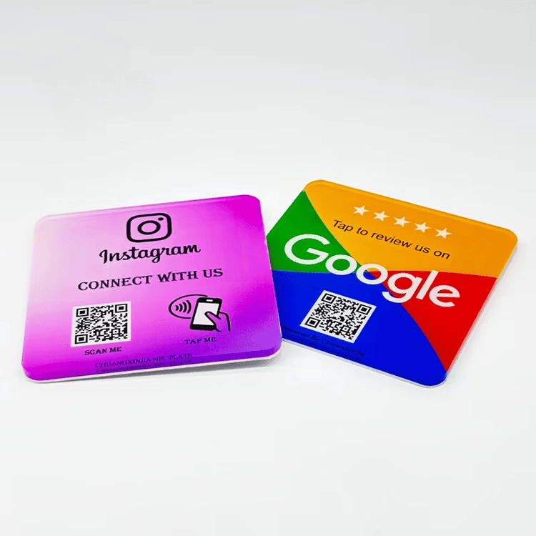 Soporte NFC personalizado para iniciar demostraciones de software mostrando este aspecto: acabado del material; para compradores que comparan soluciones de Soportes NFC.