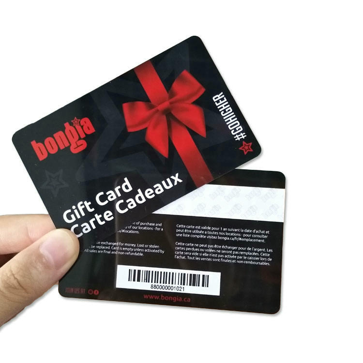 Tarjetas de PVC con código de barras y anillas metálicas para programas de socios y aplicaciones como llavero.