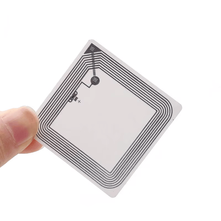 Etiquetas RFID HF antifalsificación para autenticación de productos con una vista clara de este aspecto: respaldo adhesivo; para aplicaciones de Etiquetas RFID HF.
