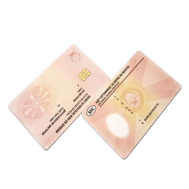 Tarjetas inteligentes SLE4442 personalizadas para emisión segura con una vista clara de este aspecto: acabado del material; para aplicaciones de Tarjetas con chip de contacto.