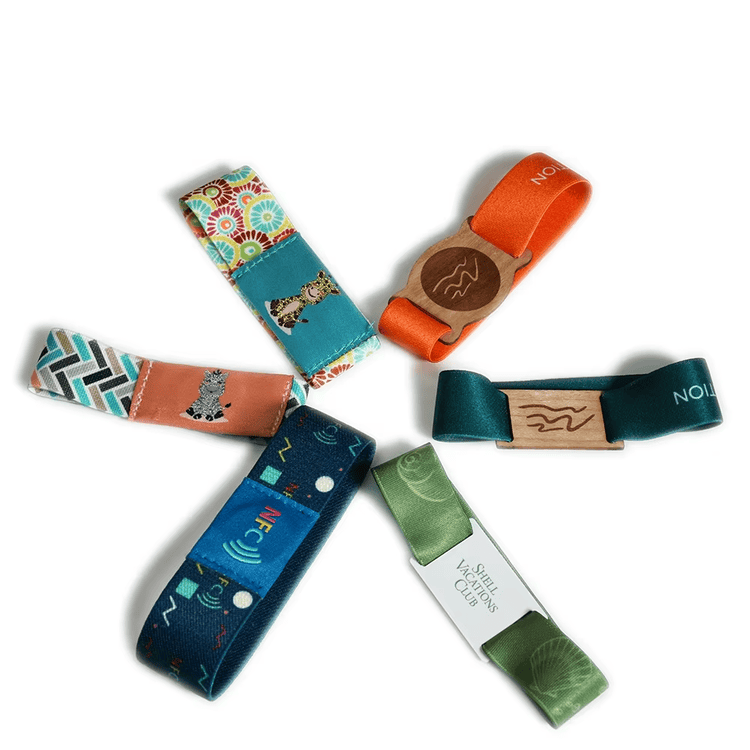 Pulseras RFID elásticas para acceso en exposiciones