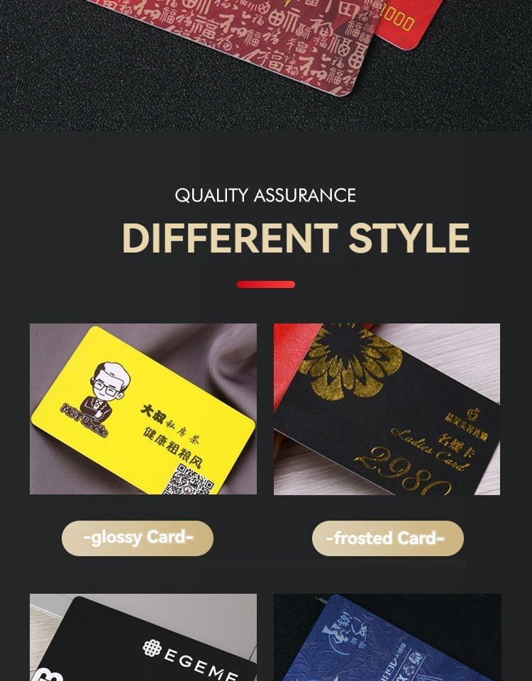Tarjetas VIP de PVC personalizadas para programas de membresía premium mostradas desde una vista frontal para aplicaciones de Tarjetas de Plástico.