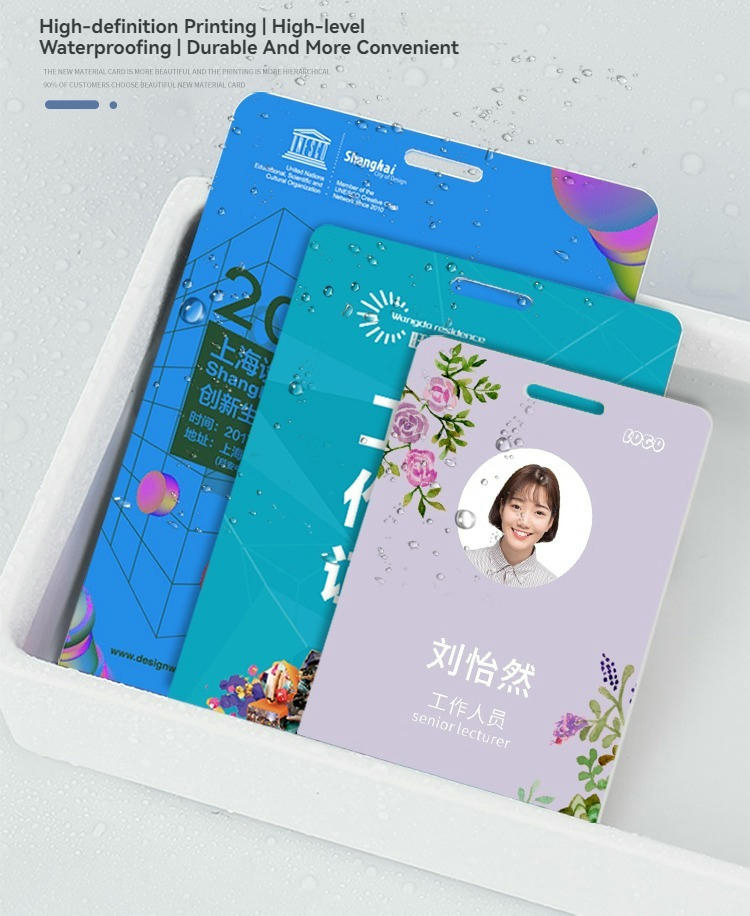Imagen de la parte posterior de tarjetas de identificación PVC personalizadas y acceso seguro para aplicaciones de Tarjetas de plástico.