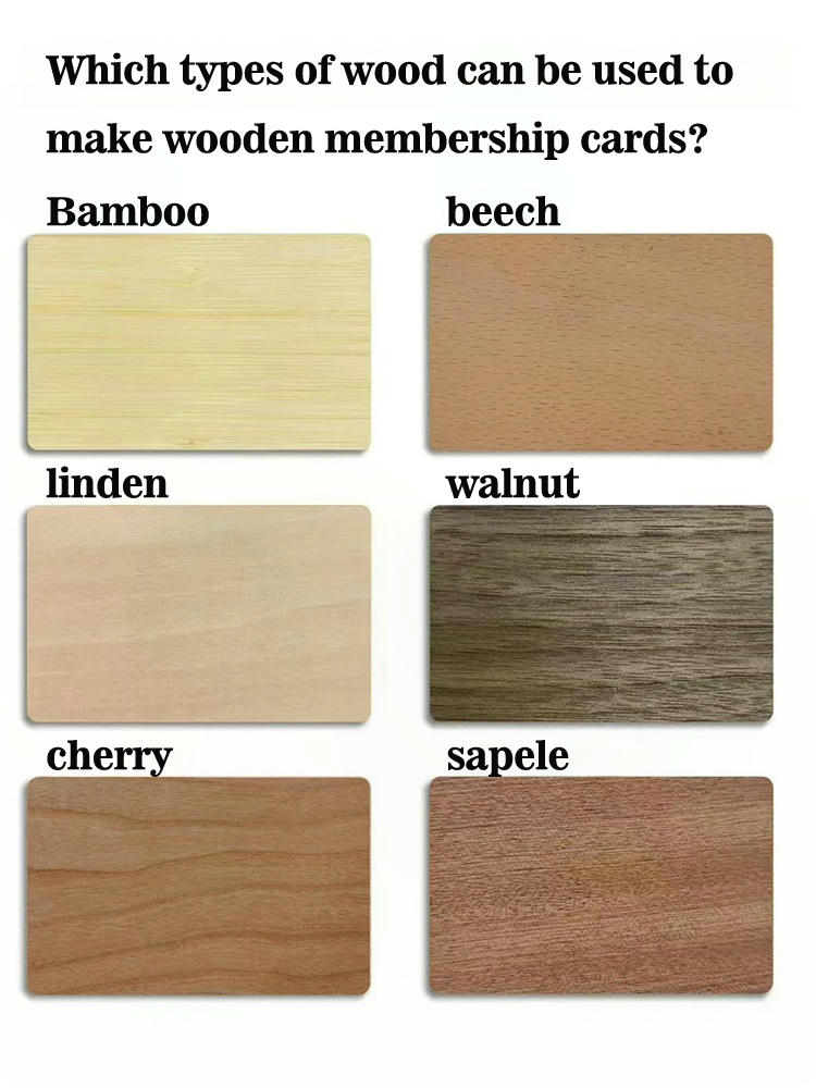 Tarjeta de membresía de madera de roble impresa a todo color con gráficos personalizados para la identidad de marca
