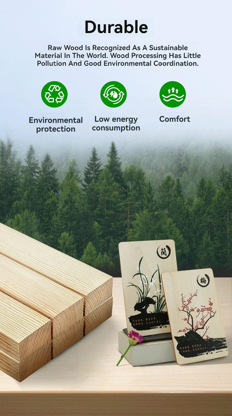 Diagrama con el tamaño estándar y las dimensiones de una tarjeta de madera para facilitar la preparación del diseño.