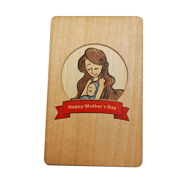 Esta imagen muestra la distribución de antena de las tarjetas regalo personalizadas de madera de arce para aplicaciones de Tarjetas de madera.
