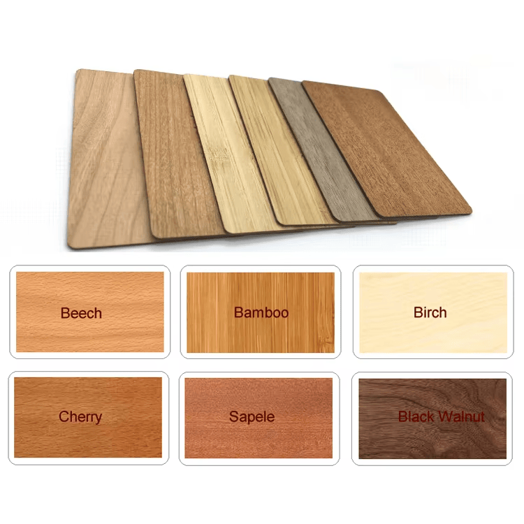 Foto del producto Tarjetas RFID de Madera Personalizadas mostrando la distribución de la antena en la categoría Tarjetas de madera.