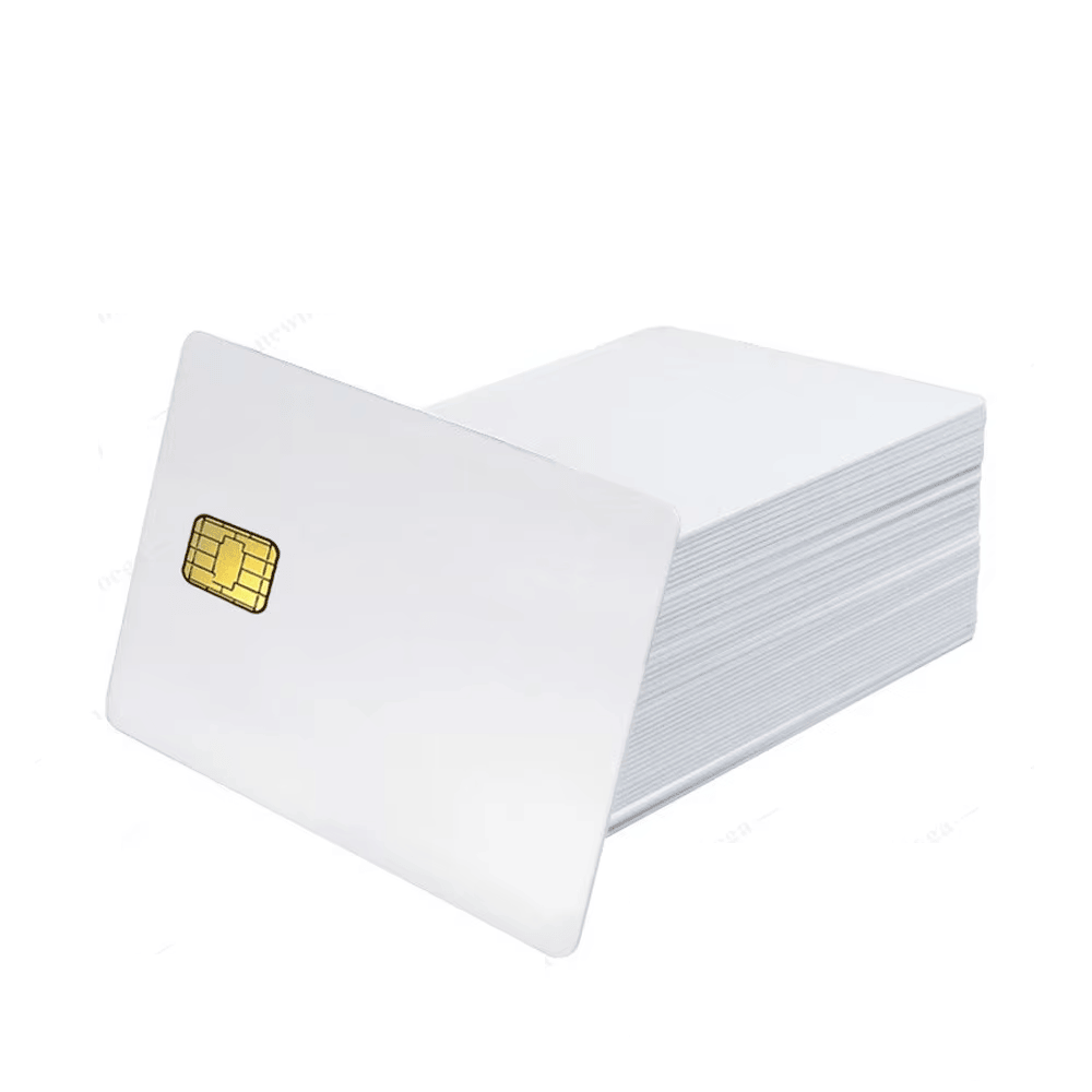 Tarjetas de microprocesador con contacto para sistemas seguros, con una vista clara de este aspecto: vista posterior, para aplicaciones de Tarjetas con chip de contacto.