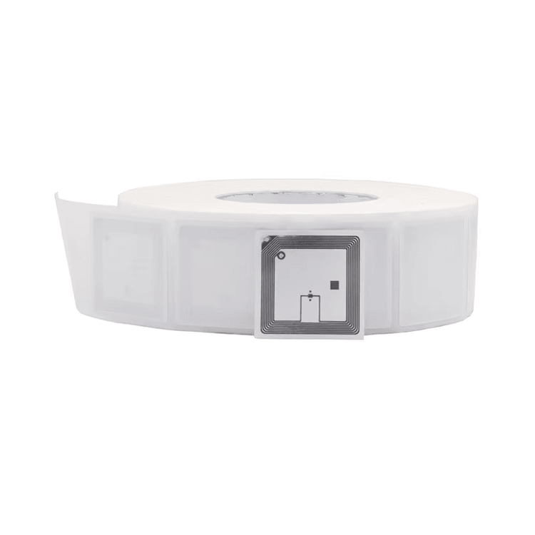 Etiquetas RFID HF Antifalsificación para Autenticación de Productos mostrando el escaneo sin contacto para soluciones de Etiquetas RFID HF.