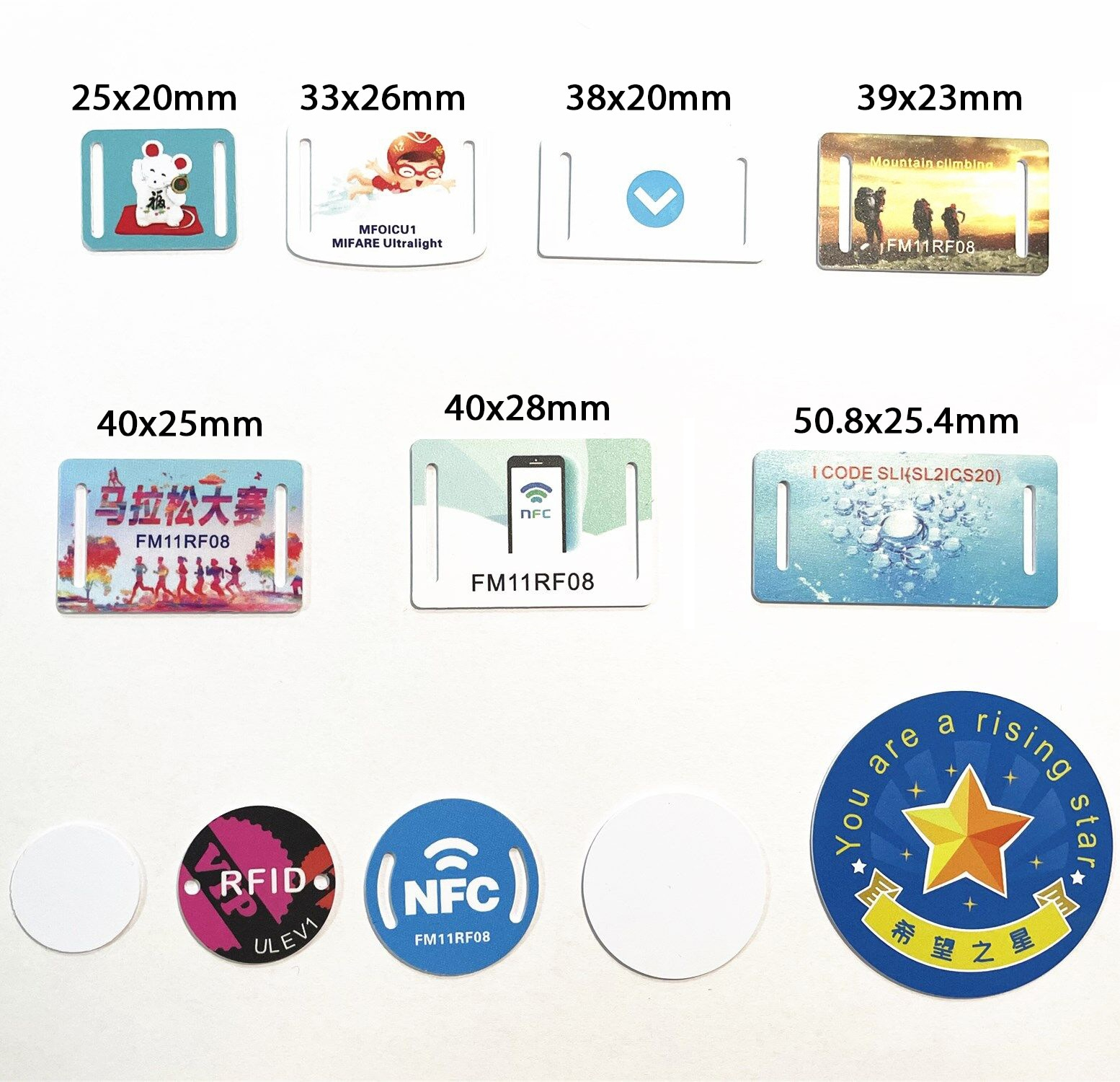 Imagen de la distribución de antena de las pulseras RFID elásticas ajustables para aplicaciones de pulseras RFID elásticas.