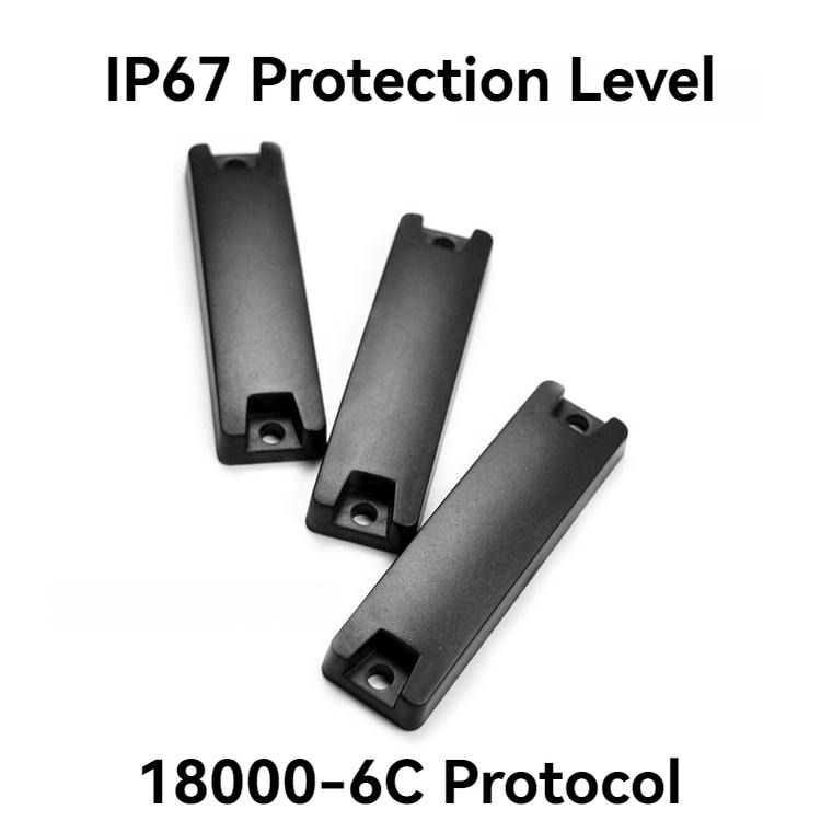 Etiquetas RFID UHF de PC para metal y equipos eléctricos mostrando este aspecto: respaldo adhesivo; para compradores que comparan soluciones de Etiquetas RFID de ABS para superficies metálicas.