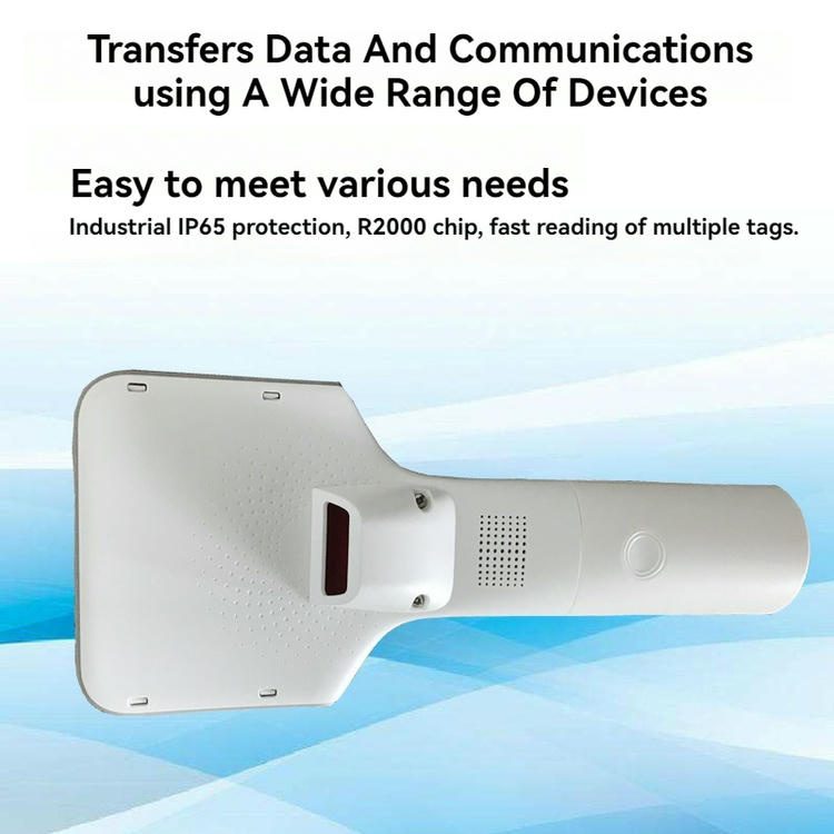 Lector RFID portátil ZK-RFID-A100 con batería recargable de ion-litio 18650 para facilitar el reemplazo en campo.