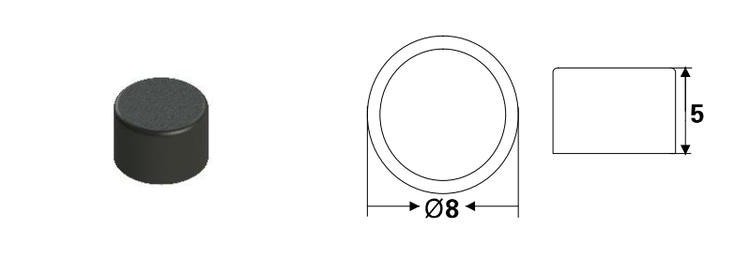 Mini Etiqueta RFID PPS para Seguimiento de Activos Metálicos mostrada con acabado metálico cepillado para proyectos de Etiquetas RFID PPS.