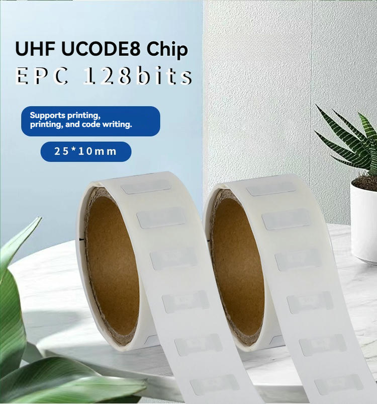 Etiquetas RFID UHF para seguimiento de activos sanitarios, con una vista clara de este aspecto: respaldo adhesivo, para aplicaciones de Etiquetas RFID UHF.