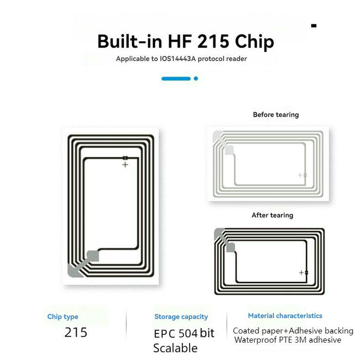 Etiquetas RFID HF precodificadas para implementación rápida con énfasis en este aspecto: superficie metálica; para proyectos de Etiquetas RFID HF.