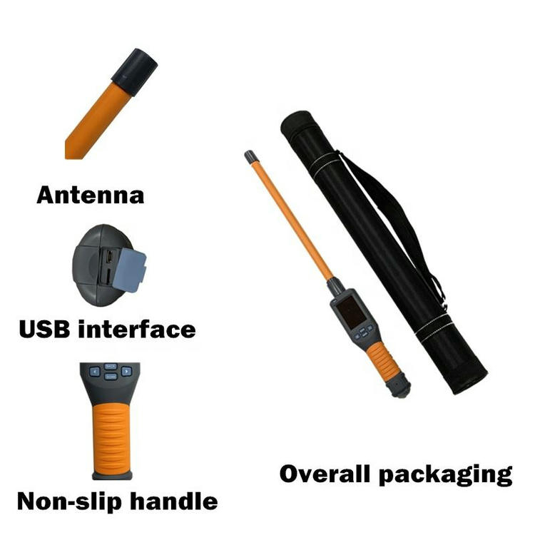 El embalaje completo del lector FS-A02-A incluye el dispositivo, la antena alargada, el cable USB y los accesorios necesarios para iniciar su utilización.