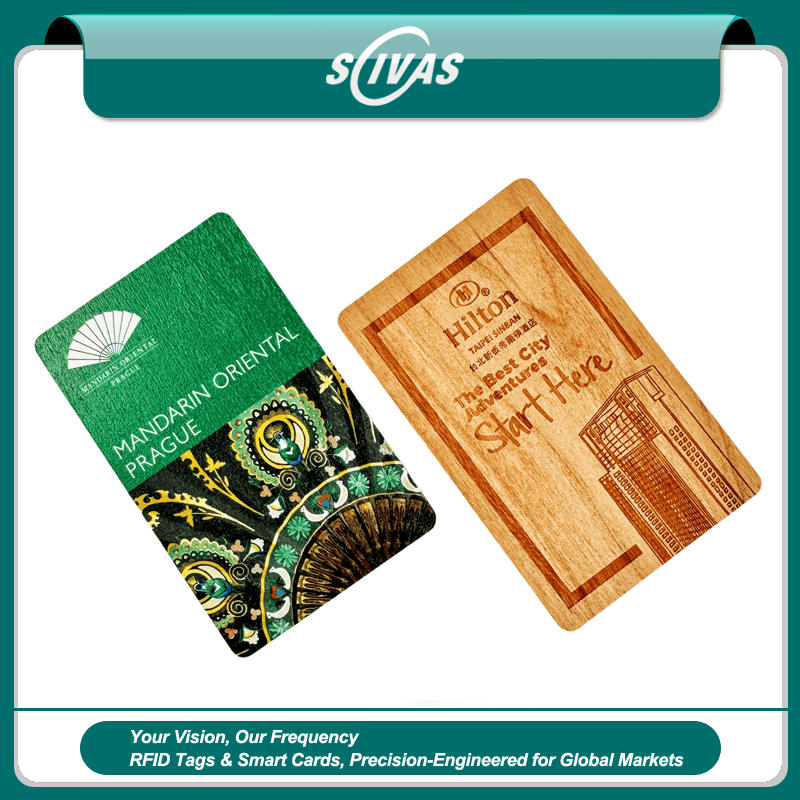 Tarjetas de regalo de madera personalizadas con marca