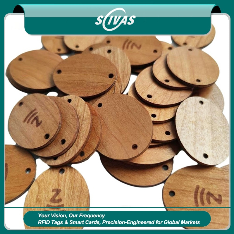 Tarjetas de madera grabadas a láser a medida
