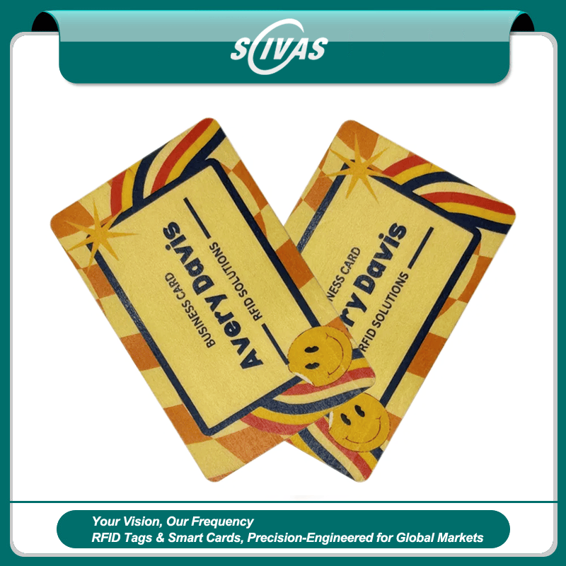 Tarjetas RFID de madera de cerezo para acceso premium