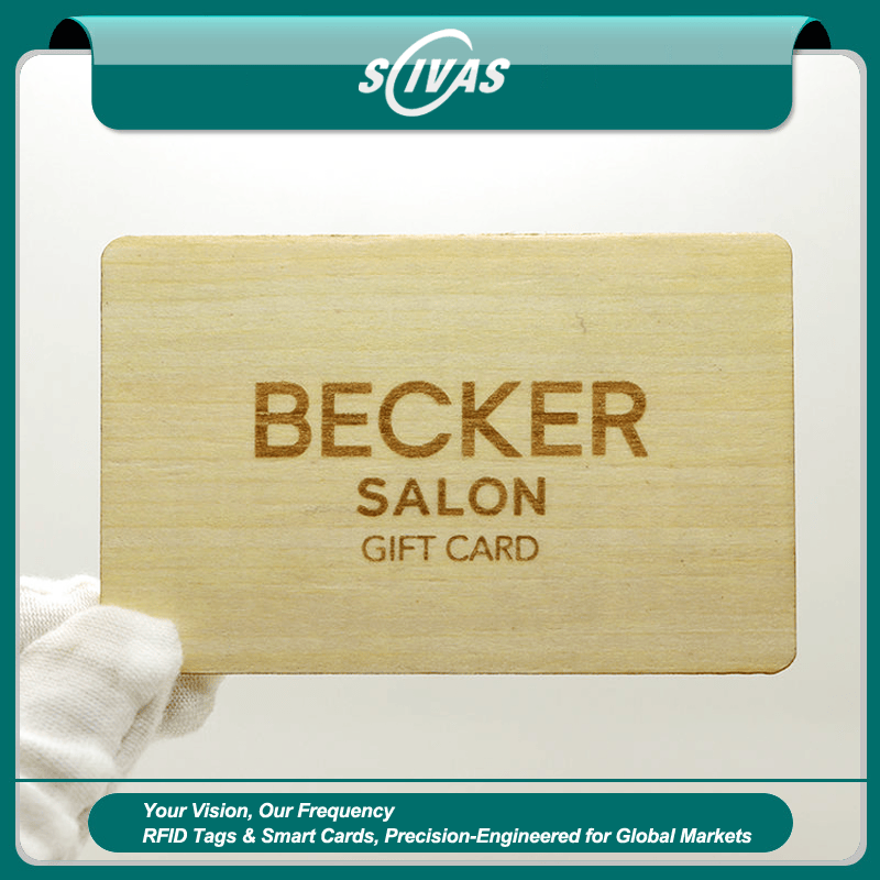 Tarjetas de Madera de Roble Personalizadas con RFID y NFC