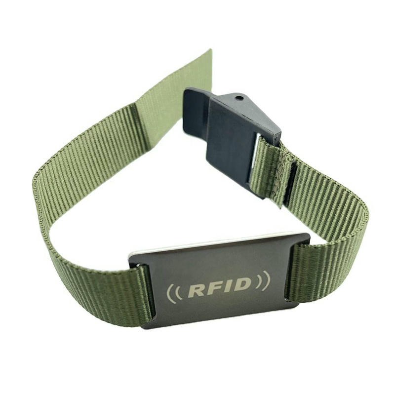 Pulsera RFID de nailon para control de acceso