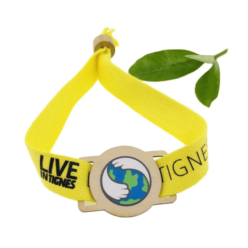 Pulseras RFID de madera personalizadas para eventos