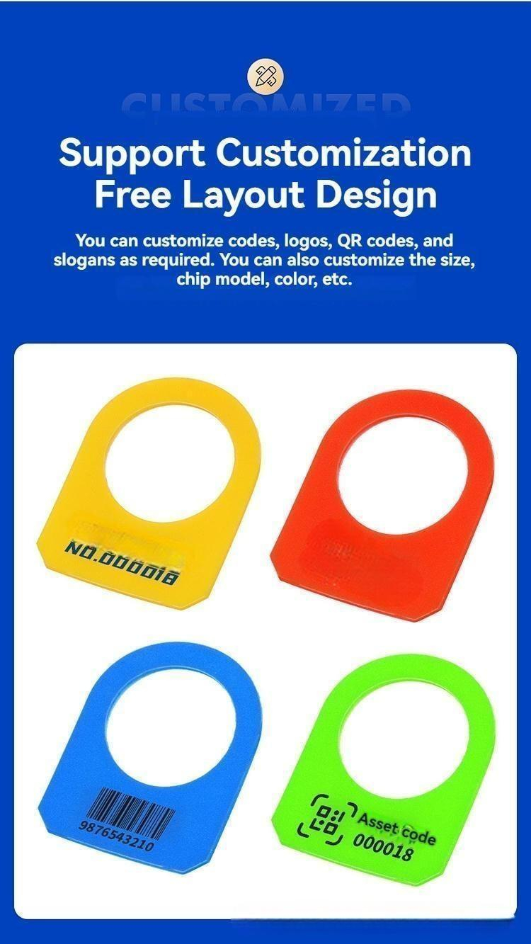 Plano técnico con las dimensiones de la etiqueta RFID de PP para cilindros de gas: 90 mm de diámetro y 93 mm de altura.