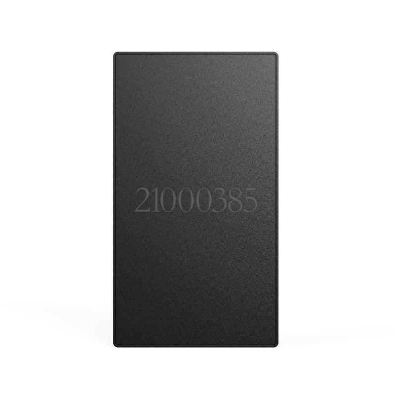 Esta vista de perfil lateral de la etiqueta RFID activa JT-T2470 muestra su diseño industrial delgado y los orificios de montaje integrados para instalación.
