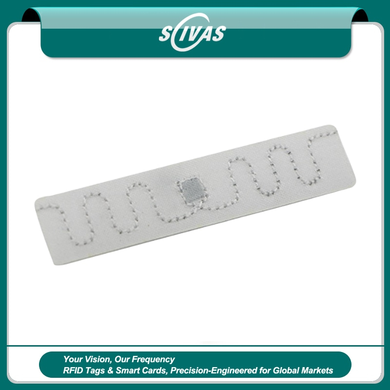 Sew de rastreo de lino en RFID Etiquetas de lavandería