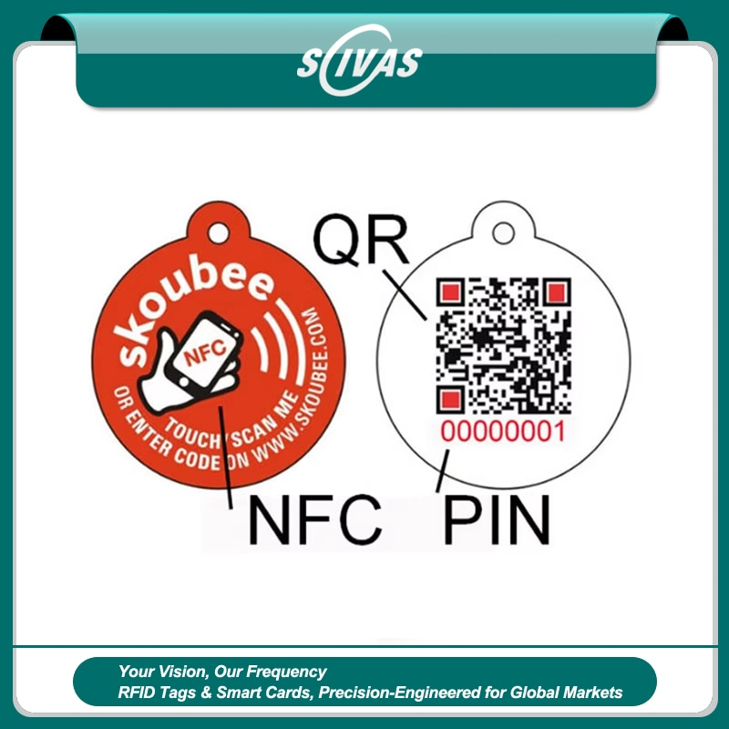 Chapas NFC para gatos con perfil de recuperación QR