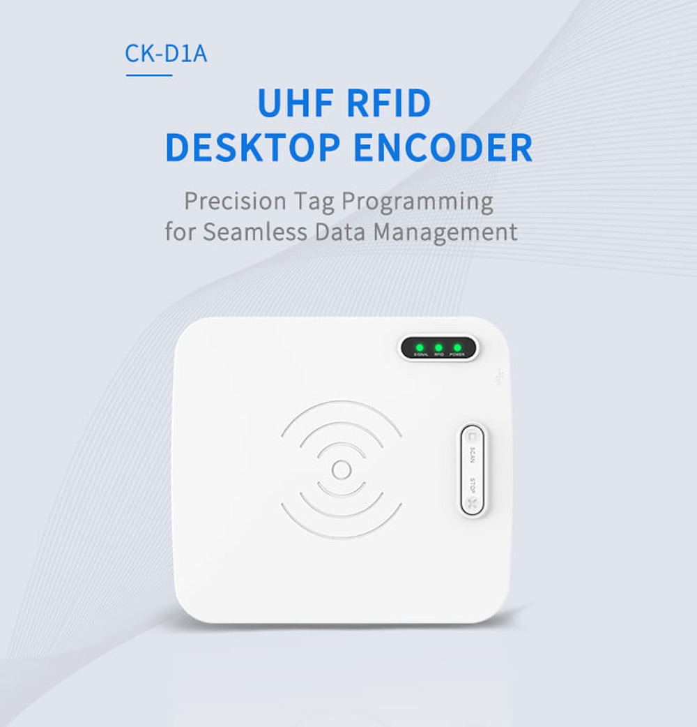 Un gráfico técnico demuestra que el CK-D1A admite codificación de etiquetas de alta velocidad de hasta doscientas unidades por minuto mediante USB 3.0.