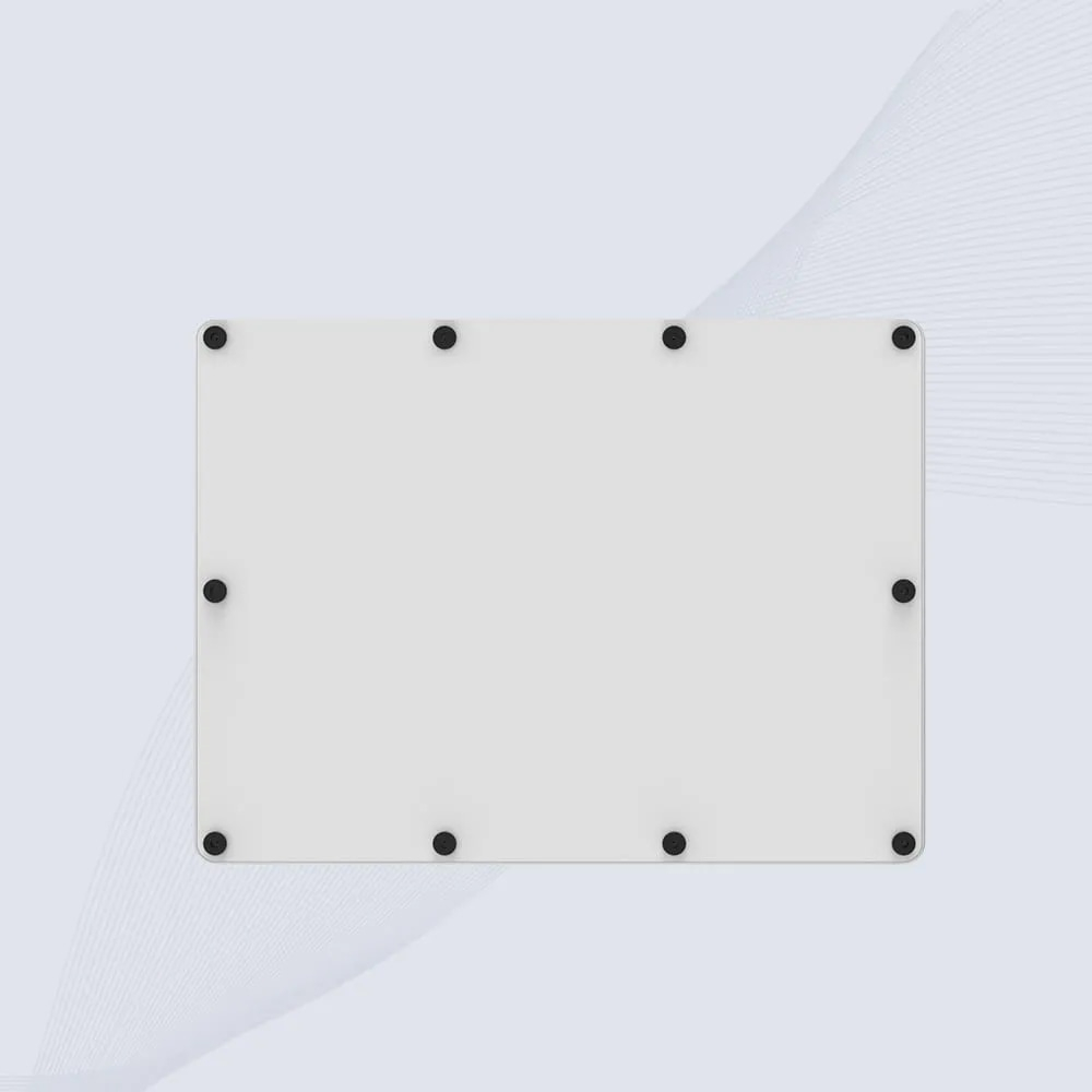 El panel posterior del CK-D6 revela interfaces de red profesionales incluidos puertos RJ45 y RS232 para una integración fluida con sistemas de gestión de almacenes.
