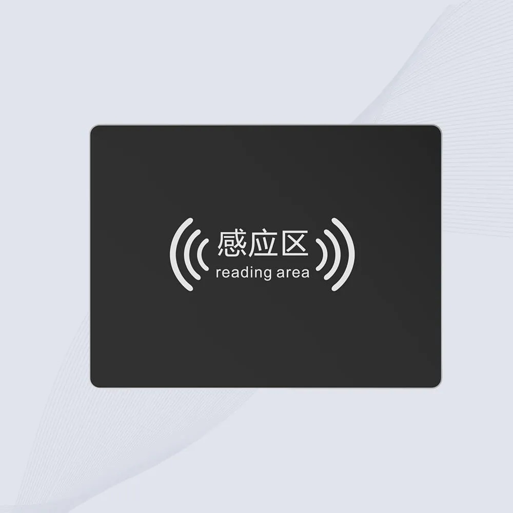 Vista superior de la estación de programación RFID CK-D6 que muestra su enorme panel de vidrio negro de ochocientos milímetros diseñado para codificar etiquetas por lotes.