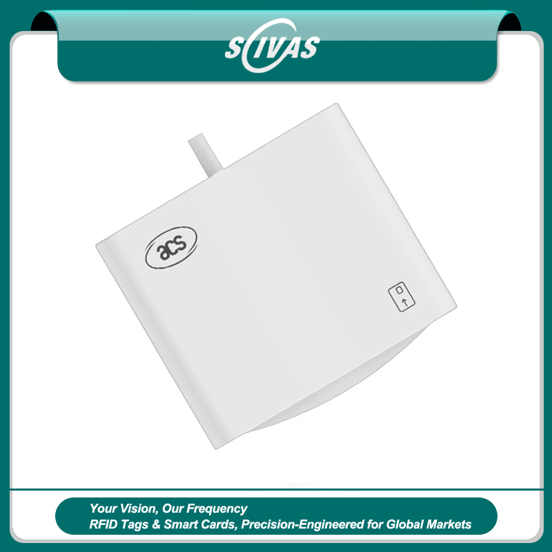 Lector USB de tarjetas inteligentes de contacto para acceso seguro con una vista clara de este aspecto: detalle del chip; para aplicaciones de Lectores y escritores con contacto y sin contacto de la serie ACS.
