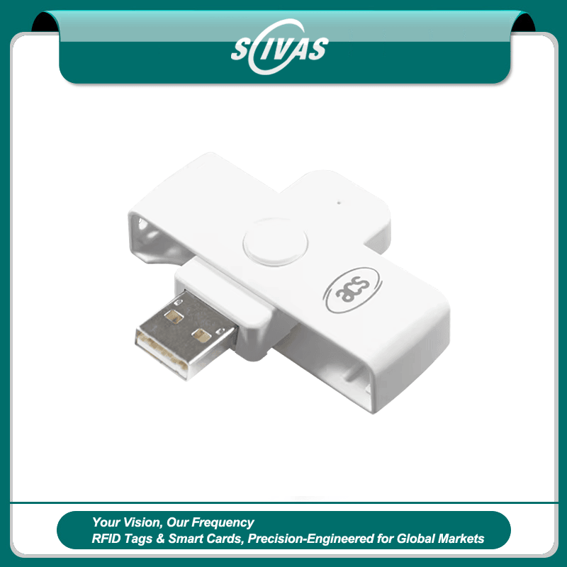 Lector de tarjetas inteligentes USB-A portátil y seguro