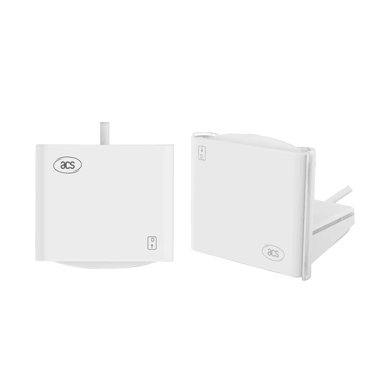 Lector USB de tarjetas inteligentes de contacto para acceso seguro con una vista clara de este aspecto: acabado del material; para aplicaciones de Lectores y escritores con contacto y sin contacto de la serie ACS.