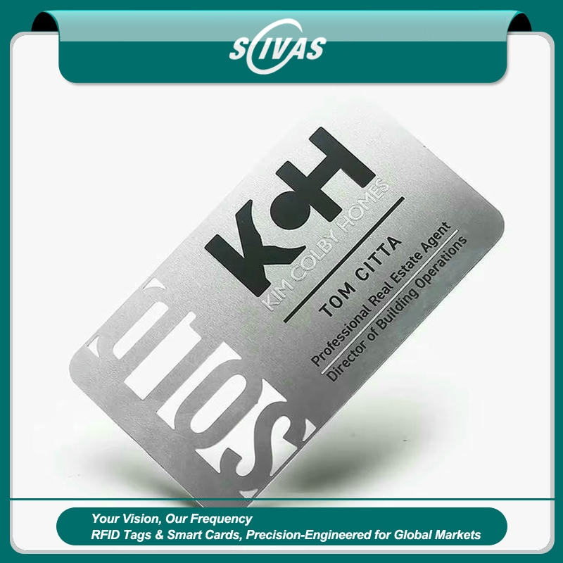 Tarjetas de visita metálicas personalizadas para marcas premium