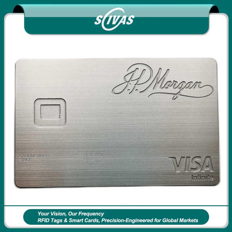 Tarjetas bancarias metálicas para emisores premium