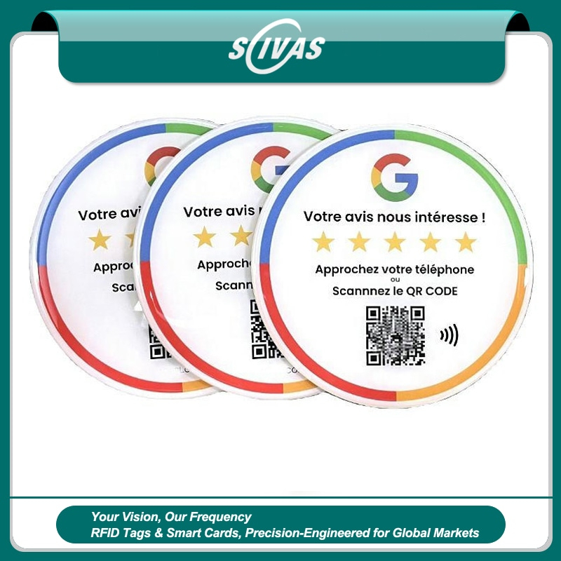 Pegatinas NFC NTAG215 con Epoxi para Puntos de Contacto Personalizados
