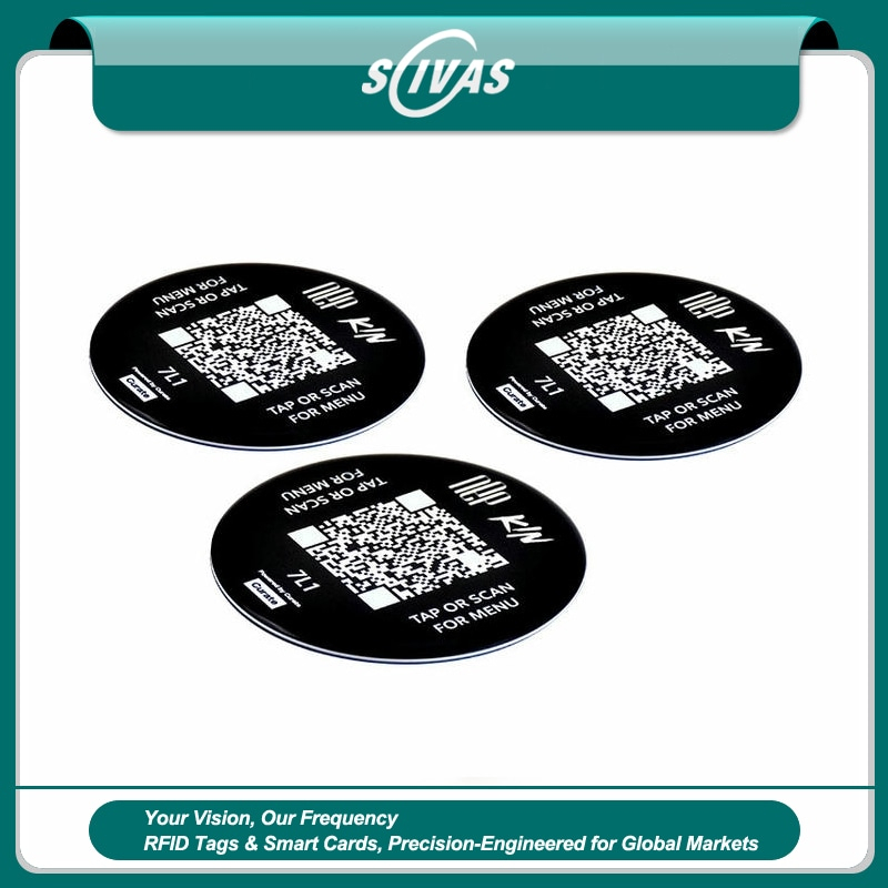 Pegatinas NFC NTAG216 con Resina Epoxi y QR Personalizado