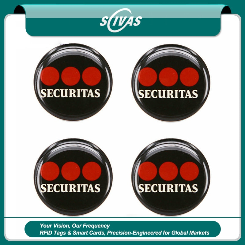 Pegatinas NFC epoxi impresas con QR y acceso por toque