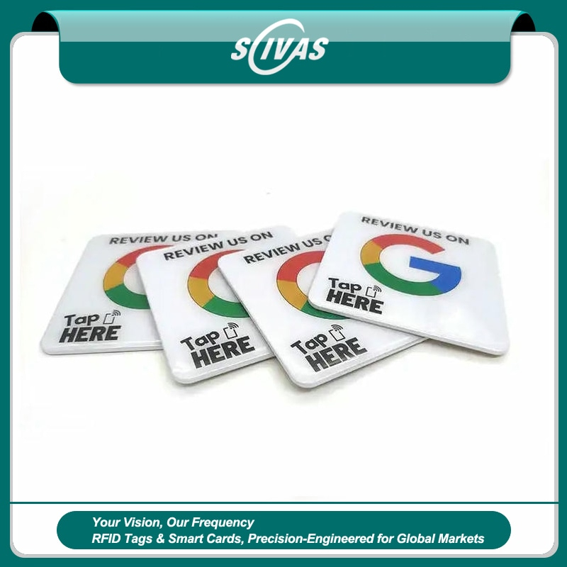 Pegatinas NFC de resina con marca personalizada