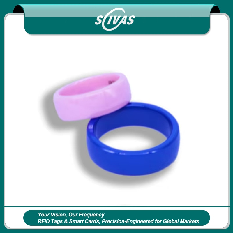 Anillo NFC inteligente premium con acabado cerámico