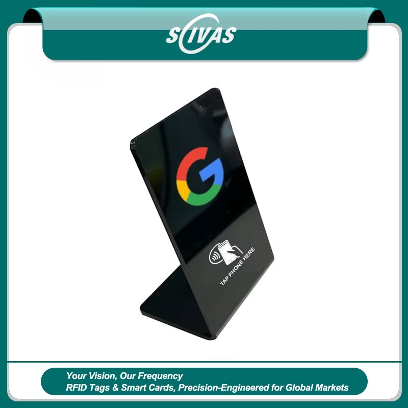Soportes NFC de Acrílico Personalizados para Escritorios Modernos