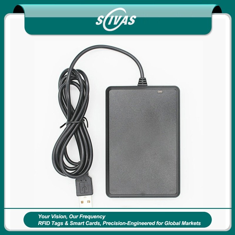 Esta imagen destaca este aspecto de Lector de control de acceso de 13.56MHz para tarjetas IC: acabado del material; para aplicaciones de Lectores RFID HF de 13.56MHz.