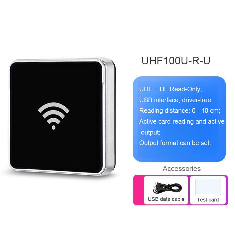 El modelo especializado UHF100U con interfaz Lightning está diseñado para conexión fluida con dispositivos móviles iOS.