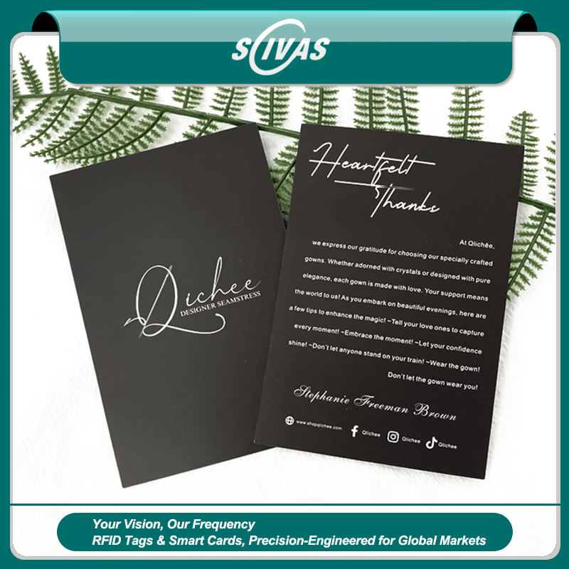 Tarjetas de agradecimiento con caligrafía personalizada