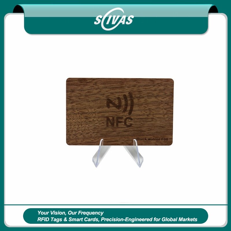 Tarjeta bloqueadora RFID de madera personalizada